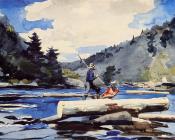 温斯洛 荷默 : Hudson River, Logging